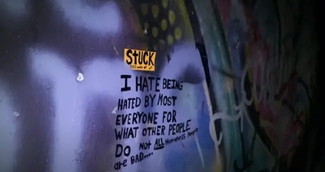 Quote on a tunnel wall in "I Visited The Hidden Tunnel Community of Las Vegas"