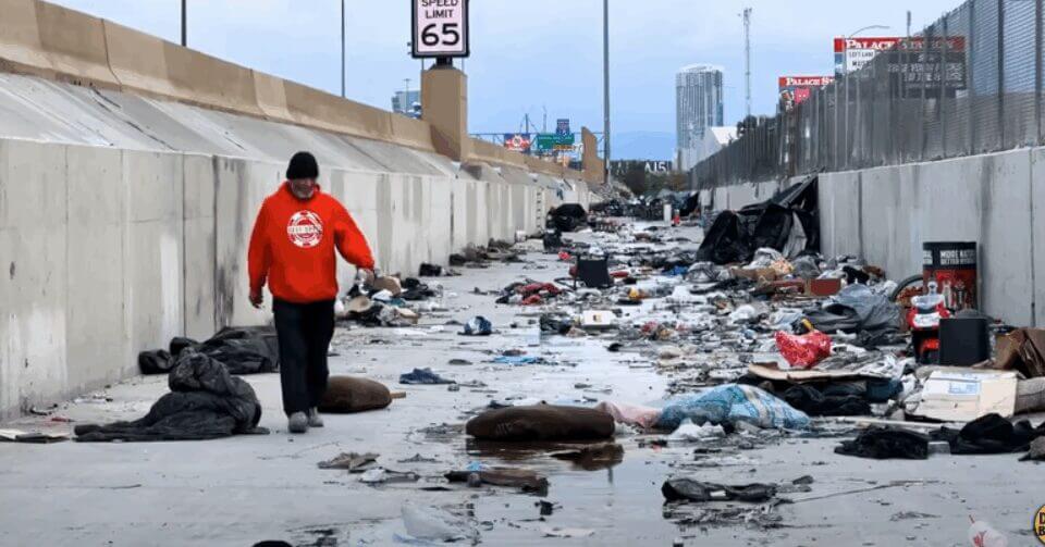 Las Vegas Homeless Community Living in Underground Tunnels